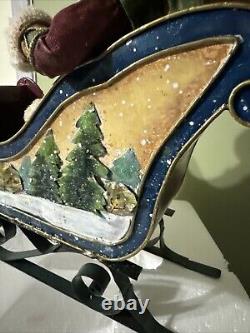 VTGV Kirkland Signature Santa Sleigh And Reindeer Christmas Decoration Withbox