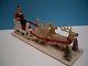 Vtg 1930-40s Putz Sleigh Composition Santa & Celluloid Reindeer 13 Platform Ex