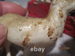 VTG 1940's XMAS THIN CELLULOID PLASTIC SANTA SLEIGH 6 REINDEER JAPAN ORNAMENTS