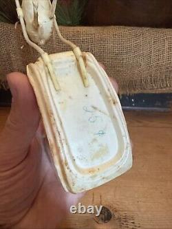VTG 1940's XMAS THIN CELLULOID PLASTIC SANTA SLEIGH REINDEER JAPAN Display