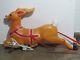 Vtg 1977 Empire 24 Reindeer For Santa Claus In Sleigh & Presents Blow Mold