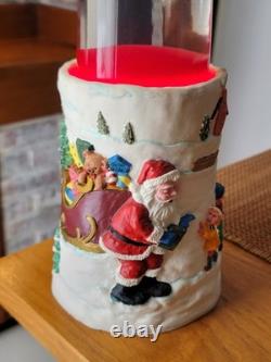 VTG 1990s CHRISTMAS Elite RED LAVA MOTION LAMP Santa+Sleigh+Snowman+Reindeer 18