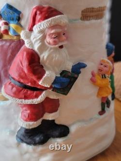 VTG 1990s CHRISTMAS Elite RED LAVA MOTION LAMP Santa+Sleigh+Snowman+Reindeer 18