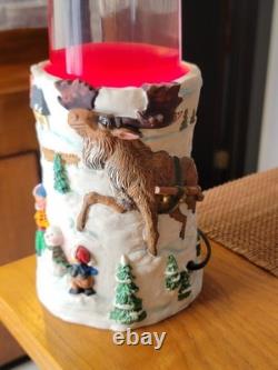 VTG 1990s CHRISTMAS Elite RED LAVA MOTION LAMP Santa+Sleigh+Snowman+Reindeer 18