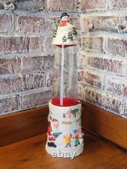 VTG 1990s CHRISTMAS Elite RED LAVA MOTION LAMP Santa+Sleigh+Snowman+Reindeer 18