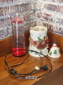 VTG 1990s CHRISTMAS Elite RED LAVA MOTION LAMP Santa+Sleigh+Snowman+Reindeer 18