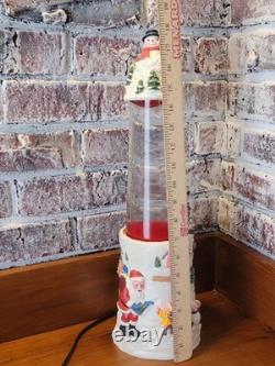 VTG 1990s CHRISTMAS Elite RED LAVA MOTION LAMP Santa+Sleigh+Snowman+Reindeer 18