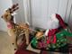 Vtg 1993 Santa's Best Animated Christmas Reindeer Sleigh Working. See Video