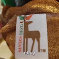 VTG 1993 Santa's Best Animated Christmas Reindeer Sleigh Working. SEE VIDEO