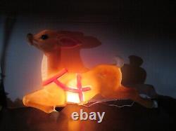 VTG Empire 36 Giant Santa Reindeer for Santa Claus' Sleigh Christmas Blow Mold