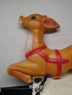 VTG Empire 36 Giant Santa Reindeer for Santa Claus' Sleigh Christmas Blow Mold