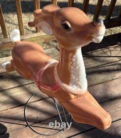 VTG Empire 36 Santa Reindeer for Santa Claus' Sleigh Christmas Blow Mold Works