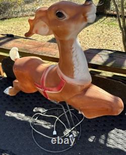 VTG Empire 36 Santa Reindeer for Santa Claus' Sleigh Christmas Blow Mold Works
