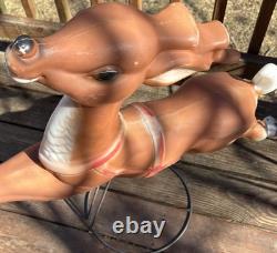 VTG Empire 36 Santa Reindeer for Santa Claus' Sleigh Christmas Blow Mold Works