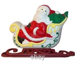 VTG Grand Venture Santa Claus' Reindeer Sleigh/Sled Christmas Blow Mold