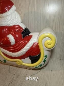 VTG Grand Venture Santa Claus' Reindeer Sleigh/Sled Christmas Blow Mold