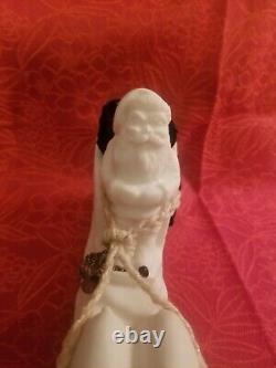 VTG ITALIAN MADE RARE ALABASTER Santa, Sleigh & Reindeer STUNNING