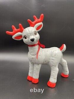 VTG Kimple Mold Lot of 5pcs Ceramic Christmas Reindeers & Santa Sleigh Figurines