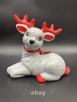 VTG Kimple Mold Lot of 5pcs Ceramic Christmas Reindeers & Santa Sleigh Figurines