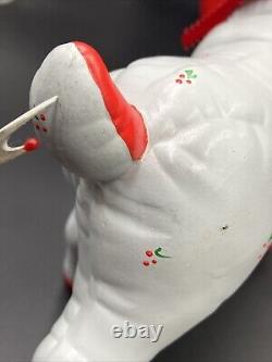 VTG Kimple Mold Lot of 5pcs Ceramic Christmas Reindeers & Santa Sleigh Figurines