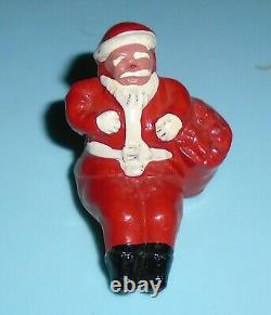 VTG LEAD RARE BARCLAY SANTA With TOY BAG ON SLEIGH WITH REINDEER B197 VNM F/S D