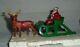 Vtg Lead Rare Barclay Santa With Toy Bag On Sleigh With Reindeer B197 Nm