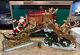 Vtg Members Mark Santa Sleigh & Reindeers Christmas Centerpiece Holiday Decor