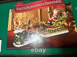 VTG Members Mark Santa Sleigh with Reindeers Christmas Centerpiece Holiday Decor