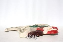 VTG Paper Mache' Santa In Sleigh With2 Reindeer Large Wall Mount Mid Century VTG Paper Mache' Santa In Sleigh With2 Reindeer Large Wall Mount Mid Century