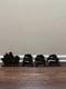 Vtg Rustic Large Hand Cut Dark Metal Santa Sleigh W Reindeer Candle Holder