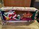 Vtg Santa Sleigh & 2 Reindeer Tabletop Blow Mold By Empire 24 Original Box