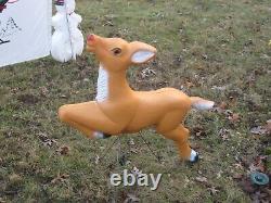 VTG TPI 33 Reindeer for Santa's Sleigh Christmas Blow Mold