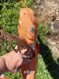 VTG TPI 33 Reindeer for Santa's Sleigh Christmas Blow Mold