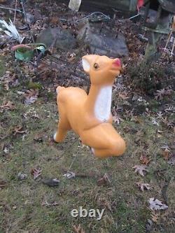 VTG TPI 33 Reindeer for Santa's Sleigh Christmas Blow Mold