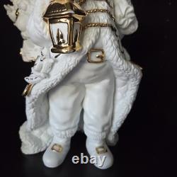VTG Traditions Porcelain Santa With Sleigh & Reindeer in Original Box