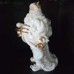 VTG Traditions Porcelain Santa With Sleigh & Reindeer in Original Box