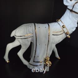 VTG Traditions Porcelain Santa With Sleigh & Reindeer in Original Box