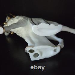 VTG Traditions Porcelain Santa With Sleigh & Reindeer in Original Box
