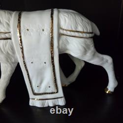 VTG Traditions Porcelain Santa With Sleigh & Reindeer in Original Box
