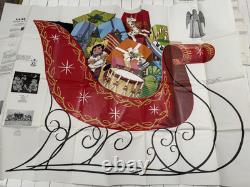 VTG U-Bild Santa & Sleigh & 8 Reindeer Patterns 189 256 257 Christmas Yard MCM