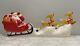 Vtg Union Product Santa Sleigh Reindeer 31 Christmas Blow Mold &local Available