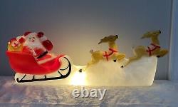 VTG Union Product Santa Sleigh Reindeer 31 Christmas Blow Mold &LOCAL Available