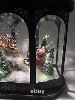 Valerie Parr Hill Lighted Lantern Santa Reindeer Sleigh Christmas Scene 17