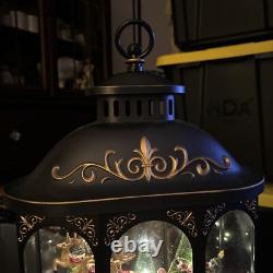 Valerie Parr Hill Lighted Lantern Santa Reindeer Sleigh Christmas Scene 17