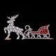 Valiant Reindeer With Luxury Santa's Sleigh (left Facing), Christmas Decoration