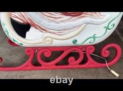 ViTG Grand Venture Santa & Sleigh with Reindeer Blow Mold Xmas