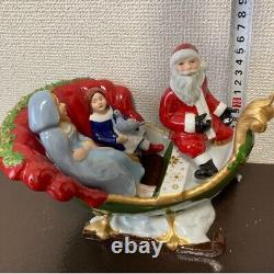 Villeroy & Boch Santa Sleigh Reindeer Christmas Ornament Figurine Set