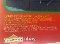 Vint Grand Venture Reindeer Blow Mold w Stand Antlers Reigns for Santas Sleigh