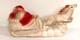 Vintage 1930s Papier Mache Santa Claus Sleigh Reindeer Christmas Pulp Paper
