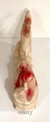 Vintage 1930s Papier Mache Santa Claus Sleigh Reindeer Christmas Pulp Paper